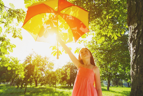 girl with umbrella